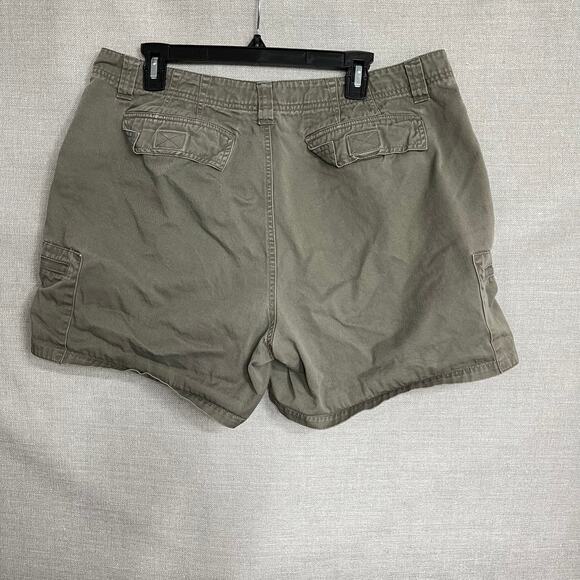Y2K Venezia Lane Bryant Shorts Womens Size 14 Green Mid Rise 100% Cotton Preppy - Picture 1 of 4